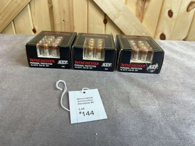 3 Boxes Winchester 230 Gr. SXT .45 Auto