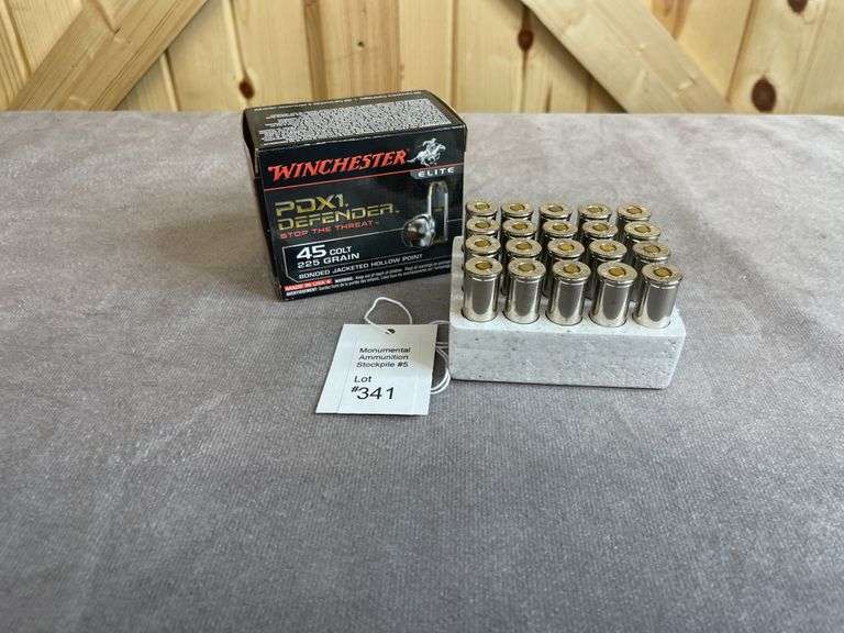 2 Boxes Winchester PDX1 Defender 225 Gr. JHP .45 Colt