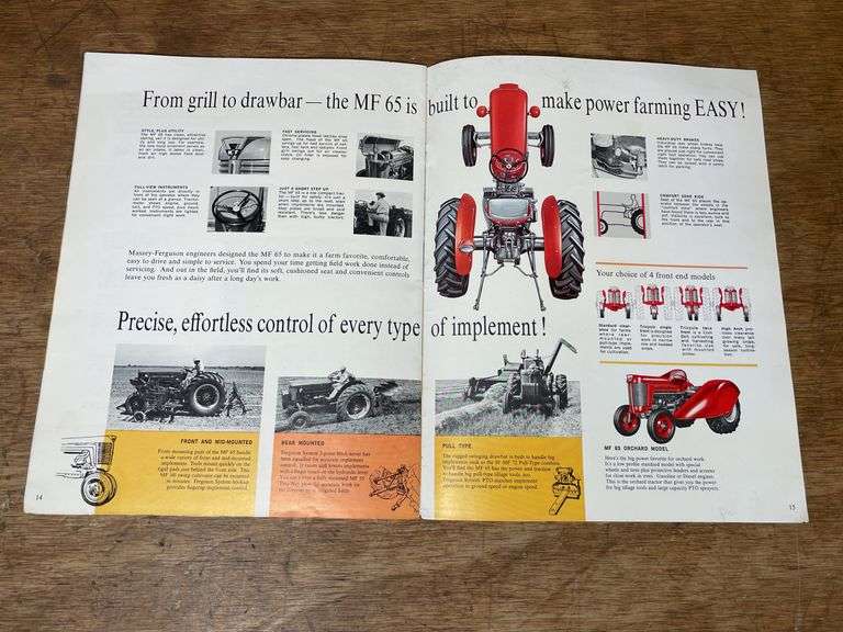 (2) MF 50 + 65 Tractor Sales Literature