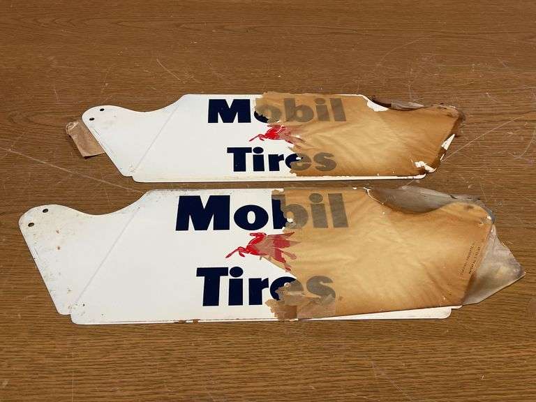 NOS -  Mobil Pegasus Gas Station Tire Display Rack image