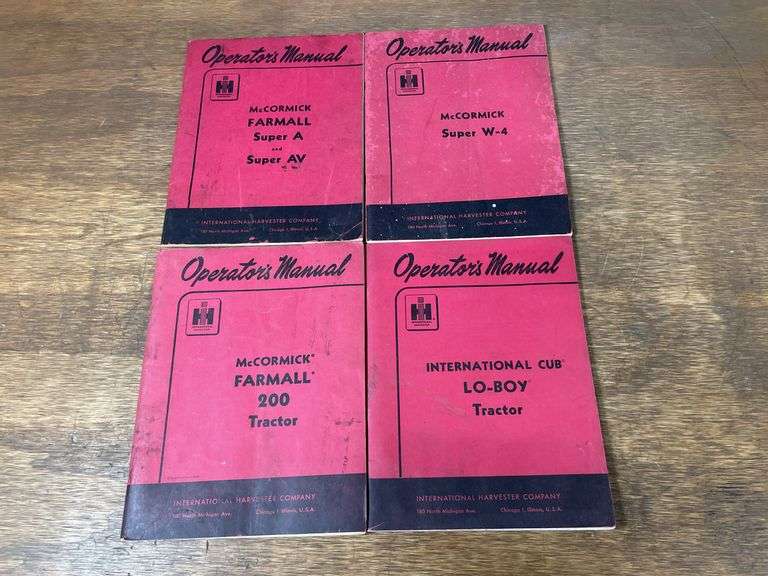 (4) IH Tractor Operators Manuals image