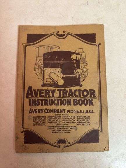 Avery Tractor Instructions Book image