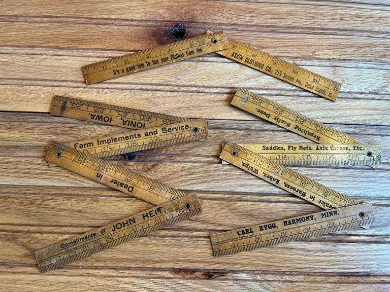 (3) Wooden Folding Rulers image