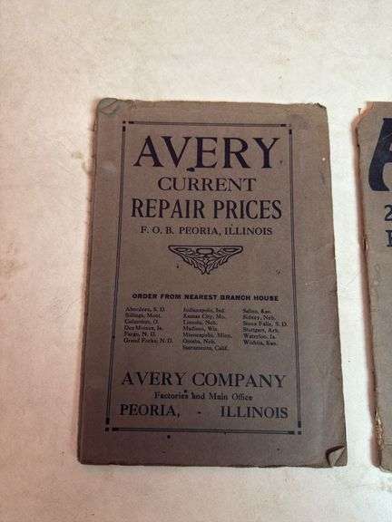 Avery Repair Lists