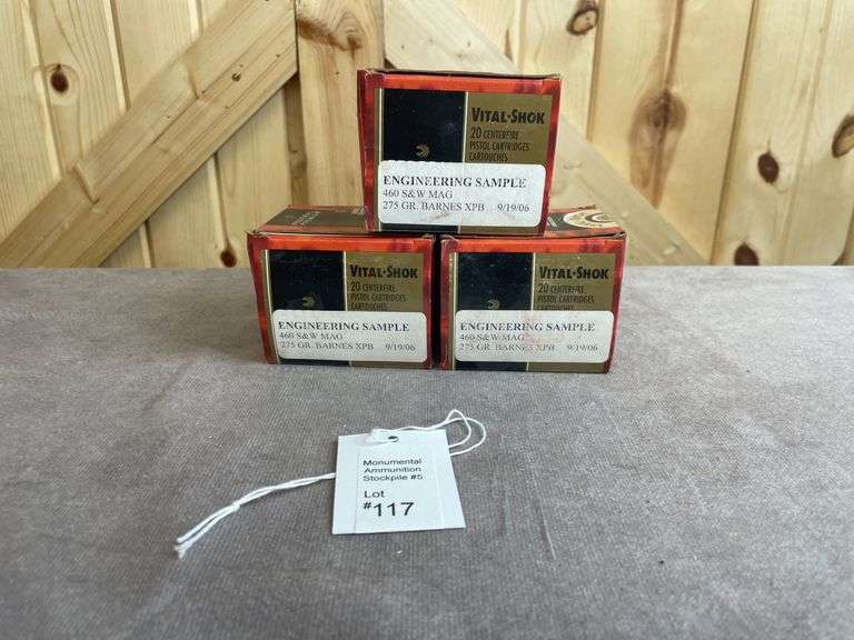 Rare! Engineering Samples 3 Boxes Federal 275 Gr. Barnes XPD .460 S&W Magnum