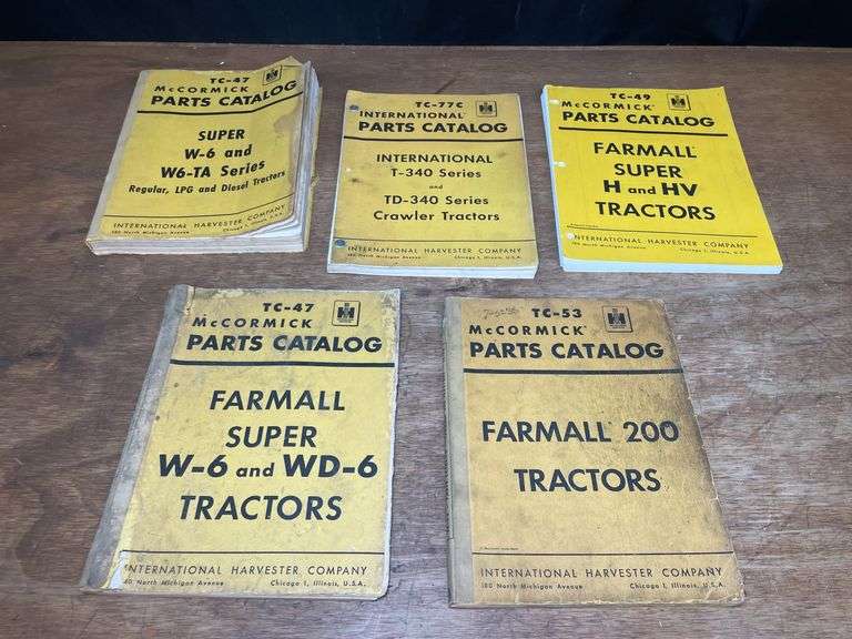 (5) IH Tractor Parts Catalogs image