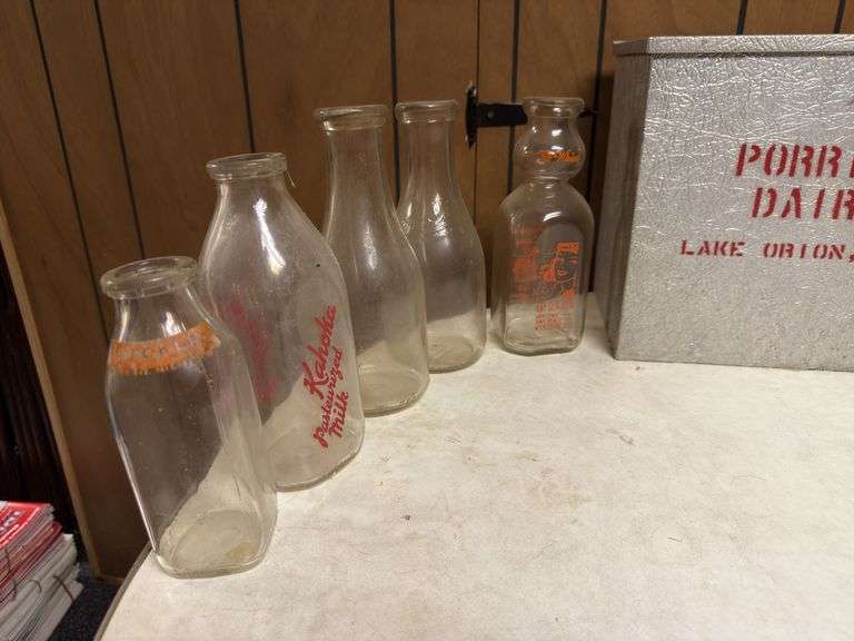 (11) Dairy Bottles and Milk Cooler