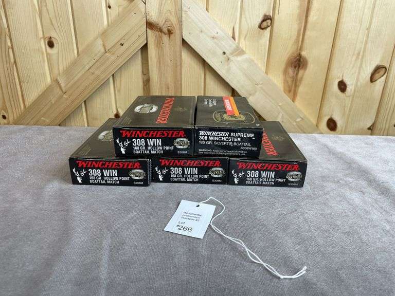5 Boxes Winchester 168 & 180 Gr. HPBT, STBT .308