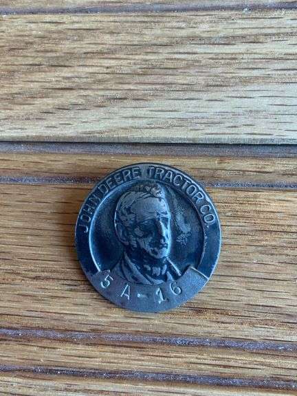 (2) John Deere Tractor Co. Employee Badges