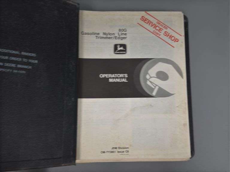 John Deere Operator's Manual Binder