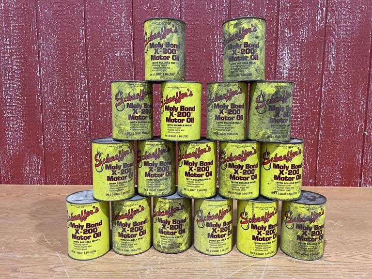 (17) Cans of Scheaffers X-200 Motor Oil image