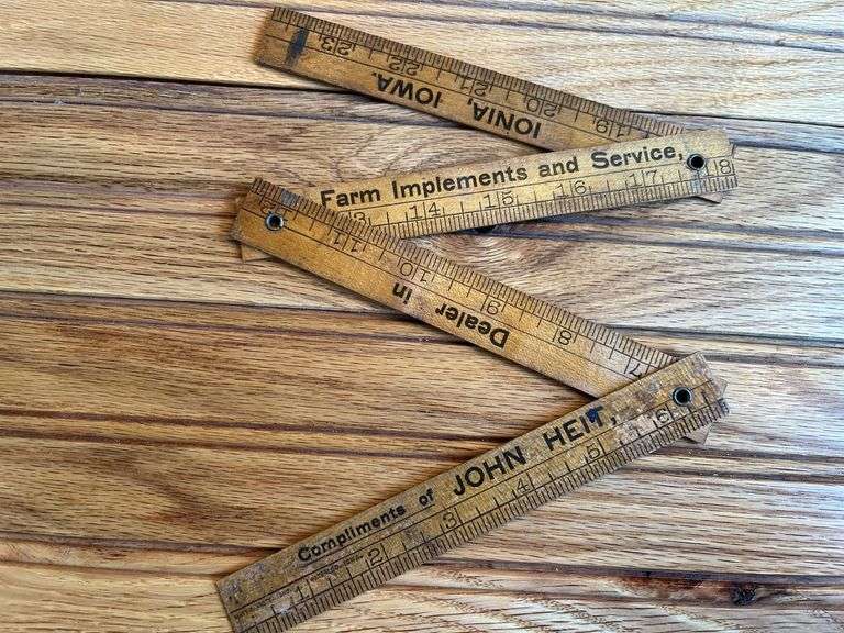 (3) Wooden Folding Rulers