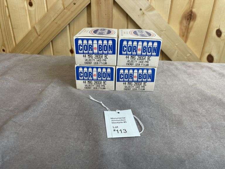 4 Boxes Cor-Bon 280 Gr. BC .44 Magnum