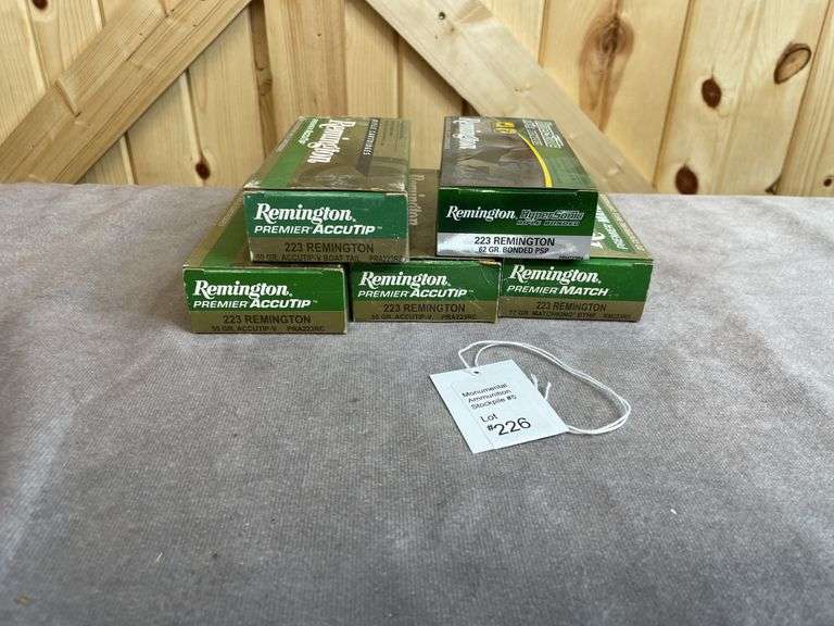 5 Boxes Remington 50, 55, 62, 77 Gr. Accu-Tip, BTHP, PSP .223