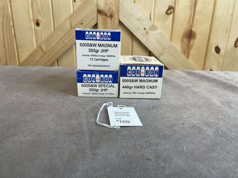 3 Boxes Cor-Bon 350/440 Gr. JHP/Cast .500 S&W