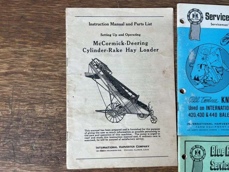 (3) IHC Implement Manuals