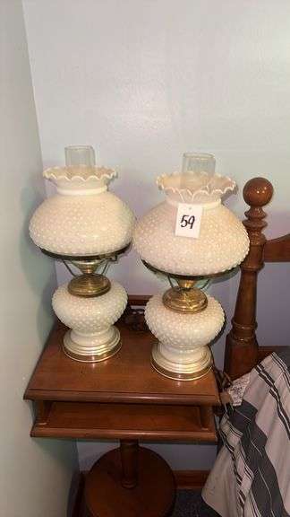 Side Table with (2) Lamps image
