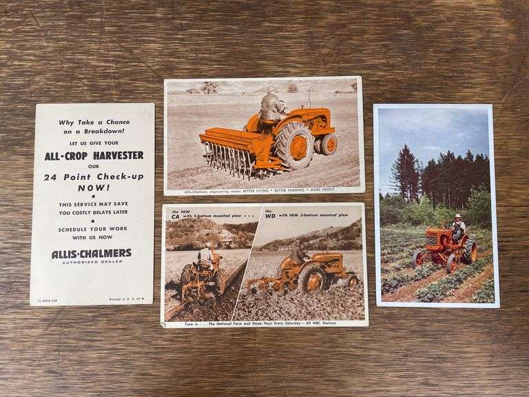 (4) Allis Chalmers Postcards image