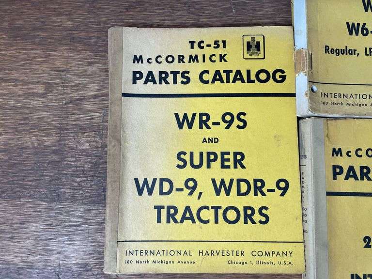(3) IH Tractor Parts Catalogs