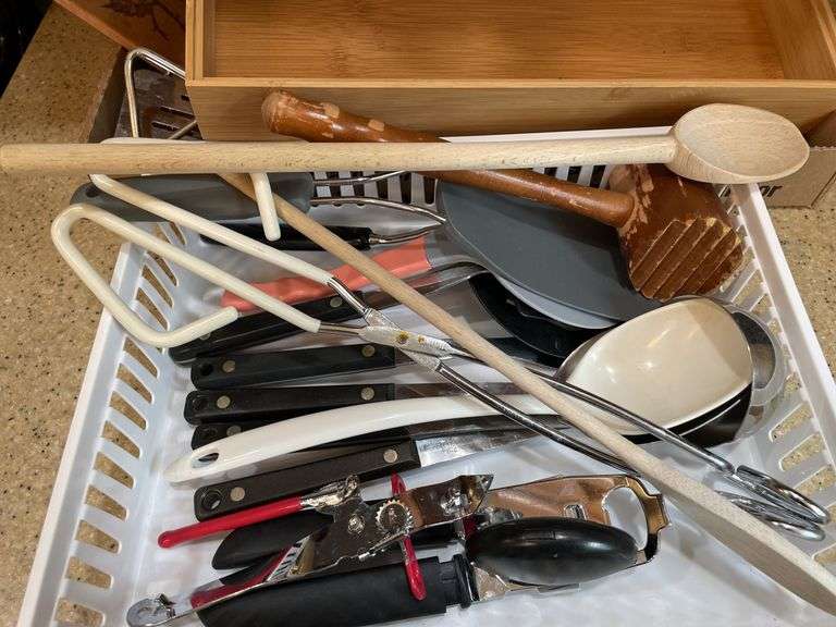 Assorted Utensils and Knife Block