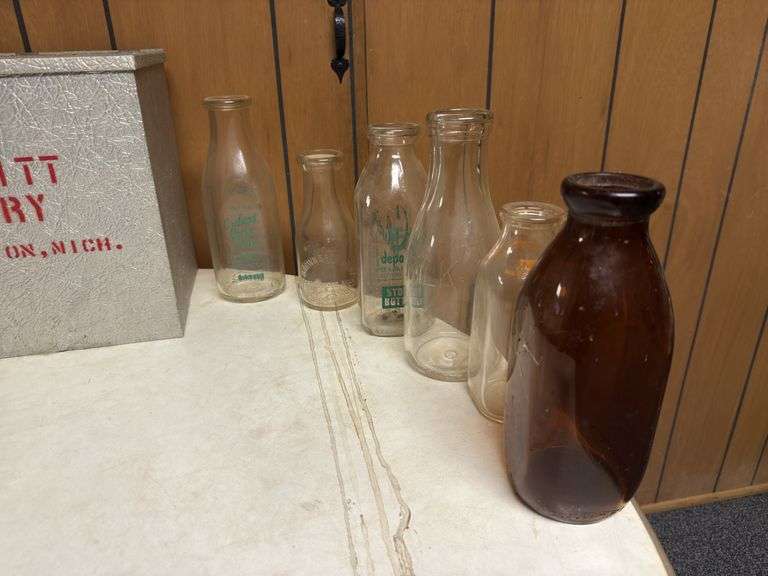 (11) Dairy Bottles and Milk Cooler