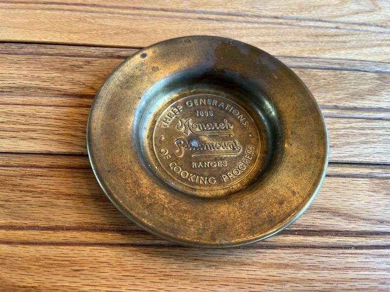 (2) Monarchs Ranges Brass Ashtrays