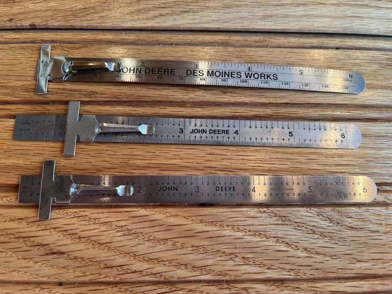 (3) John Deere Metal Rulers image