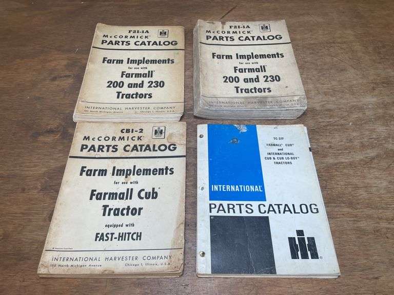 (4) IH Tractor Parts Catalogs image