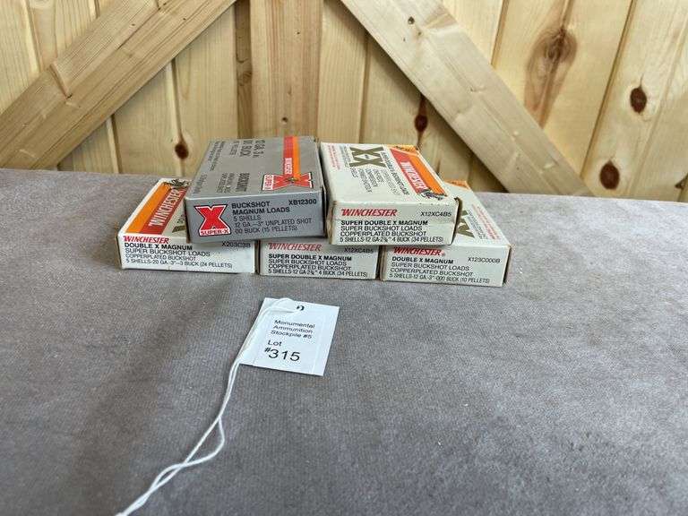 5 Boxes Winchester Magnum 00, 000, 0000 Buckshot 12 Gauge