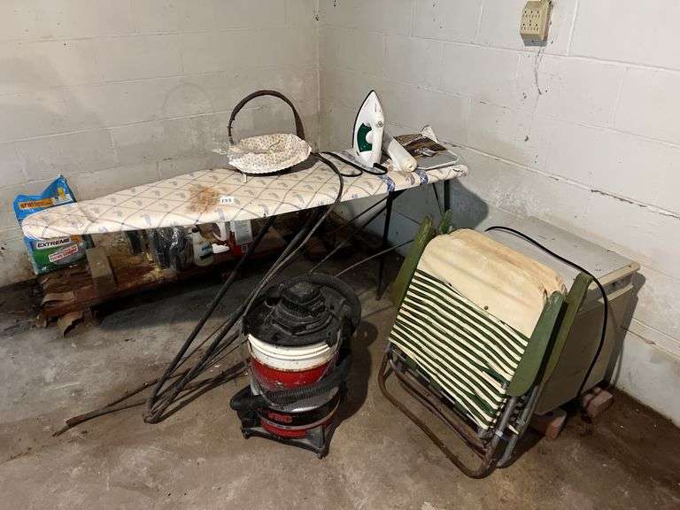 Ironing Board, Lawn Chairs, Dehumidifer, and ShopVac image