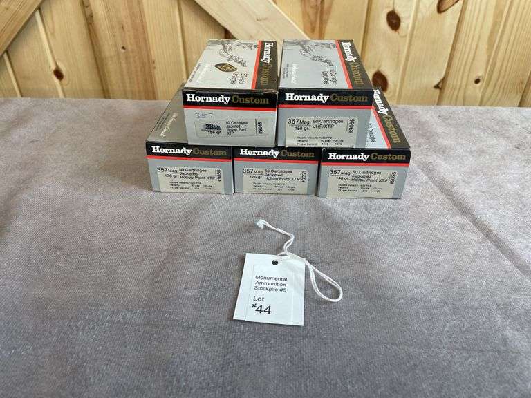 5 Boxes Hornady 125/140/158 Gr. JHP/XTP .357 Magnum