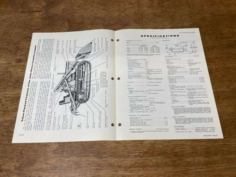 (3) John Deere Industrial Spec Sheets