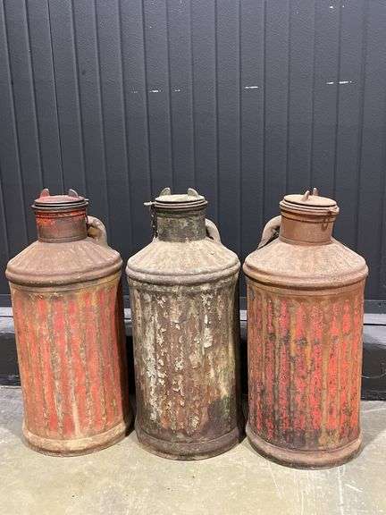 (3) Vintage Gas or Oil Cans image