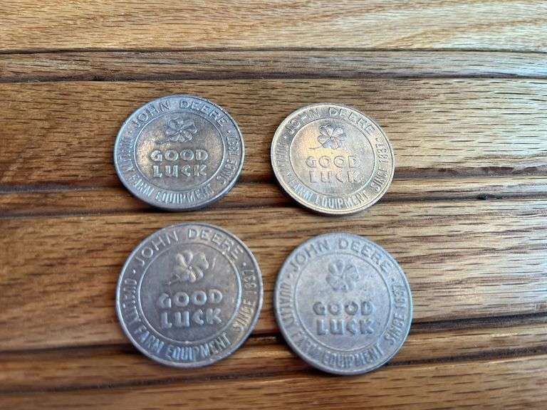 (4) John Deere Two Cylinder Coins