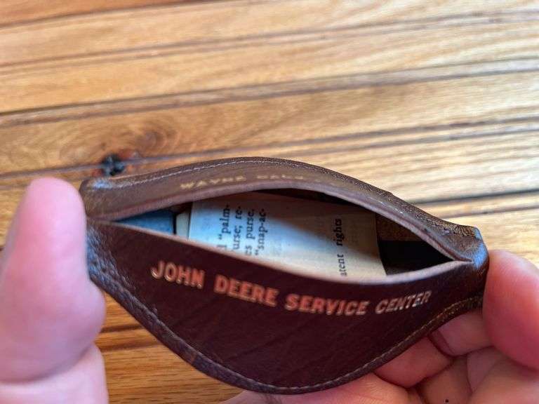 John Deere Leather Coin Purse