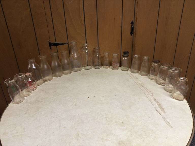 (19) Dairy Bottles and Butter Churn image