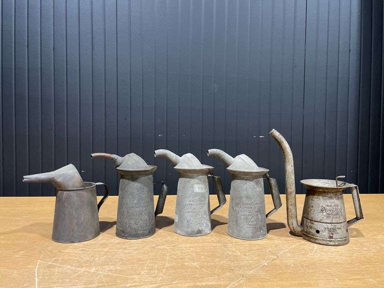 (5) Vintage Oil Dispensers image