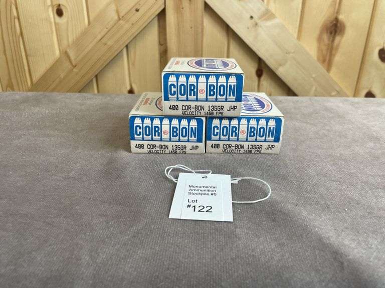 3 Boxes Cor-Bon 135 Gr. JHP .400 Cor-Bon