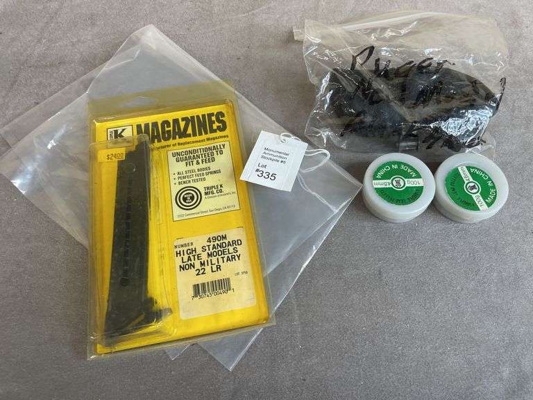 High Standard .22 LR Magazine, Air Pellets, Holster