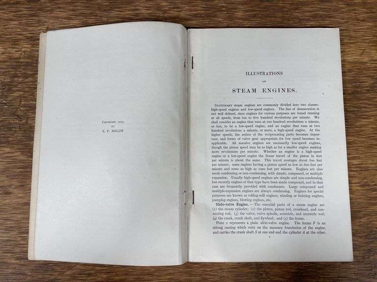 1913 Steam Engines Book