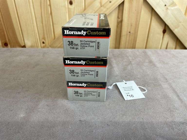 3 Boxes Hornady 158 Gr. XTP JHP .38 Special