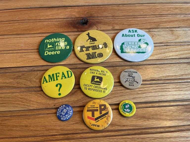(9) John Deere Buttons image