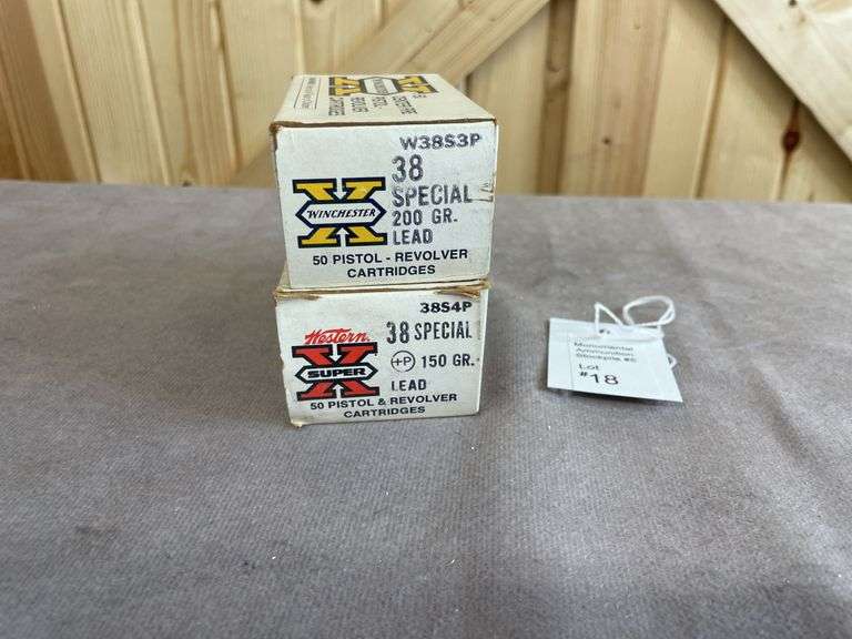 2 Boxes Winchester 150 Gr. +P & 200 Gr. Lead .38 Special