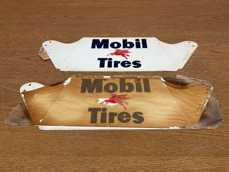 NOS -  Mobil Pegasus Gas Station Tire Display Rack image