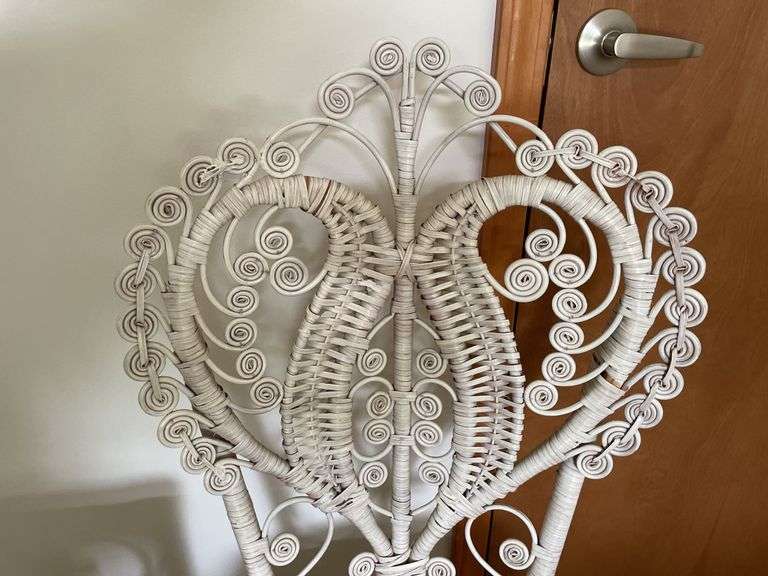 Wicker Chair and Side Table