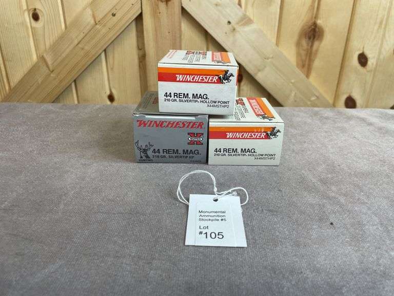 3 Boxes Winchester 210 Gr. STHP .44 Magnum
