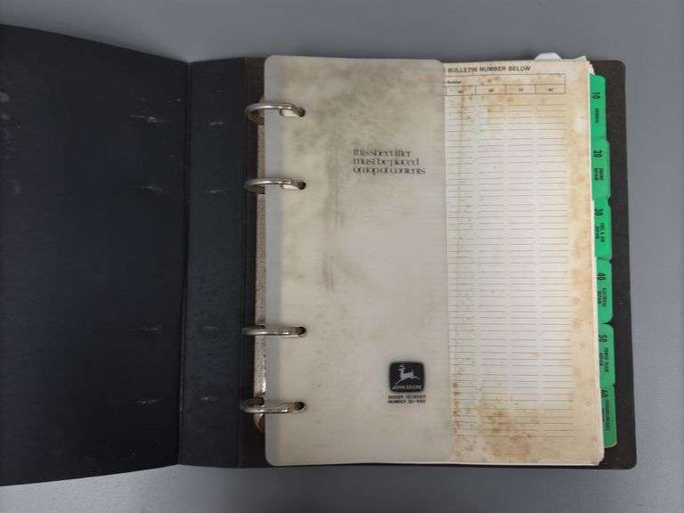 John Deere Technical Information Binder For 850/950 Tractors