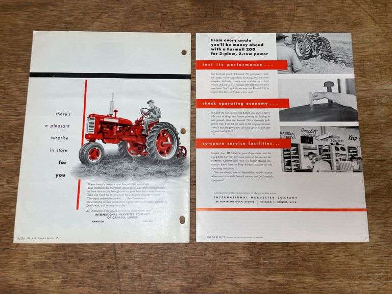 (2) Farmall 200 + 230 Sales Literature