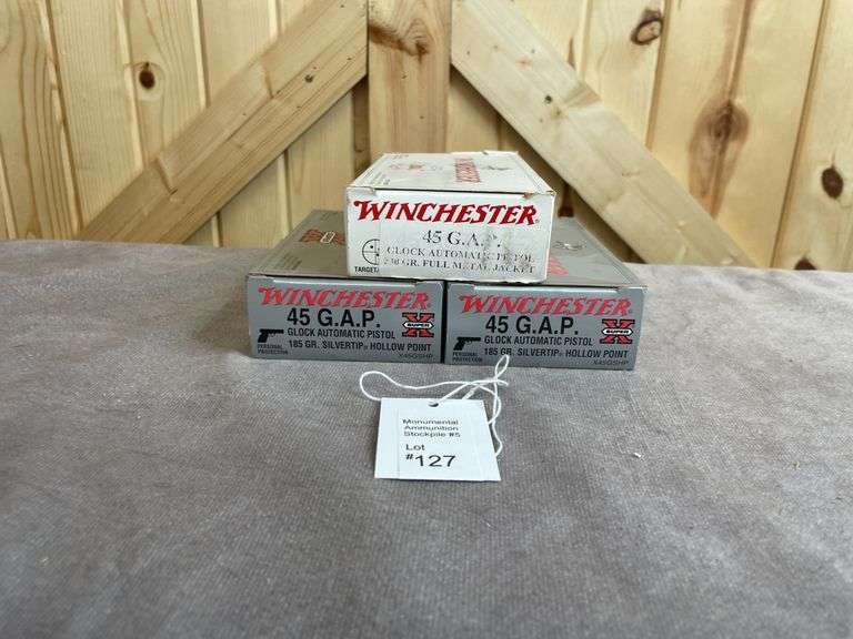 3 Boxes Winchester 185 Gr. STHP/230 Gr. FMJ .45 GAP