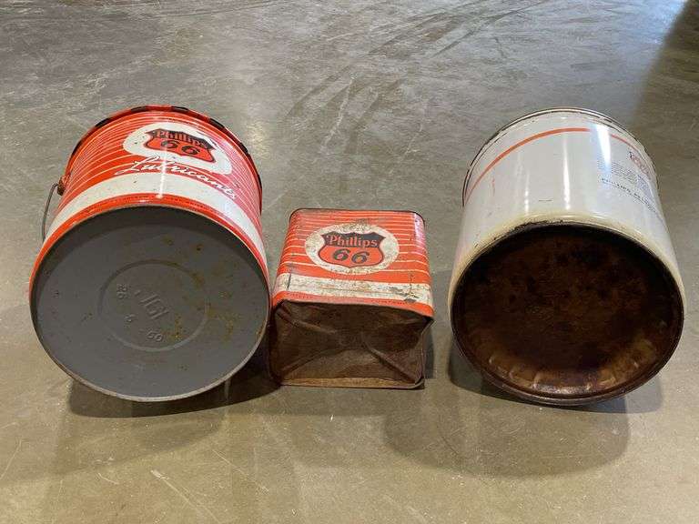(3) Phillips 66 Oil Cans